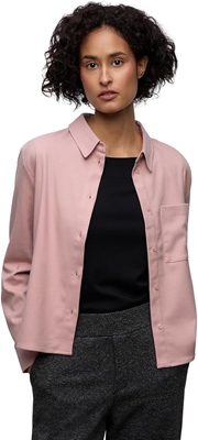 LTD QR Melange shirtcollar blo