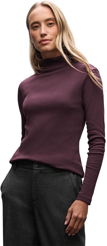 LTD QR basic rib roll neck shi