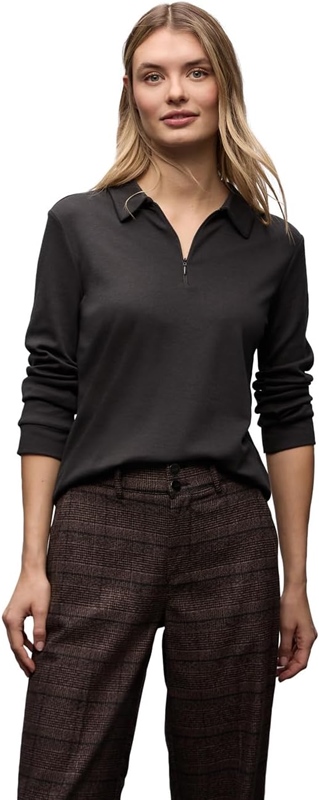 LTD QR basic polo shirt w.zipp