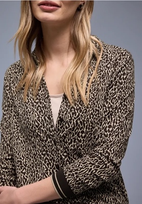 printed jersey blouse w.cuff r