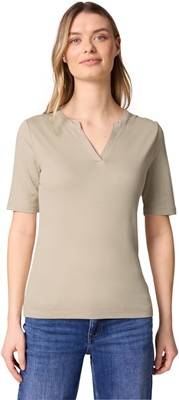 basic split neck shirt