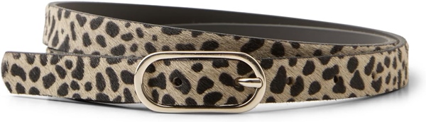 OP_Thin Leo Belt with Fur Leat