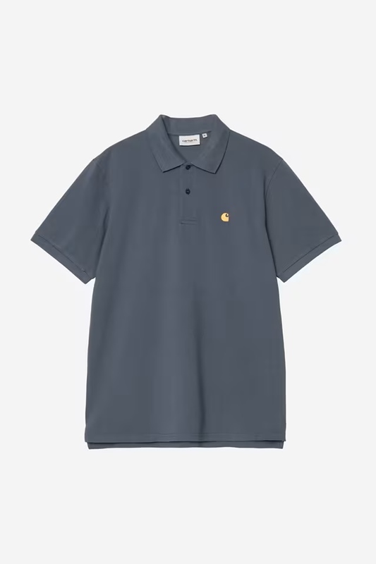 Case Pique Polo Cozy Blue/Gold