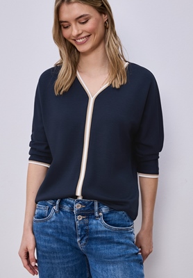 shirt w.striped panel