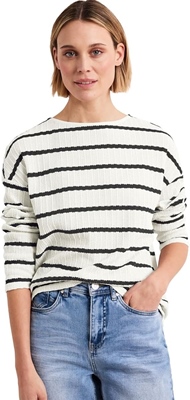 striped knit look shirt