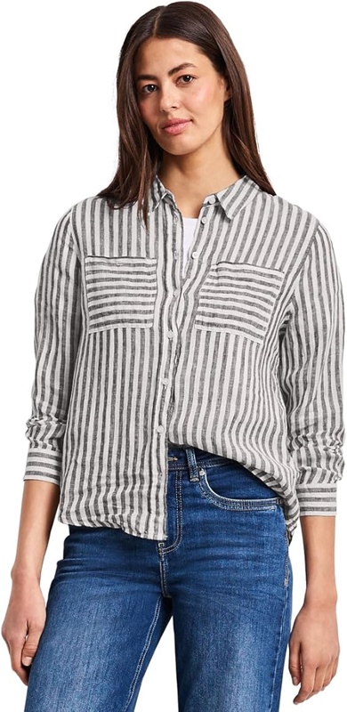 SOL_LTD QR Striped shirtcollar