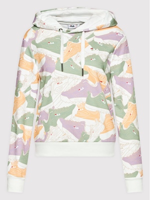 BARRIO AOP HOODY ICEBERG GREEN