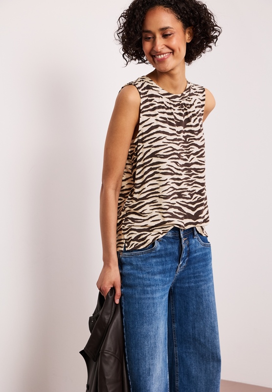 printed jersey top