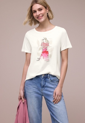 lady partprint shirt