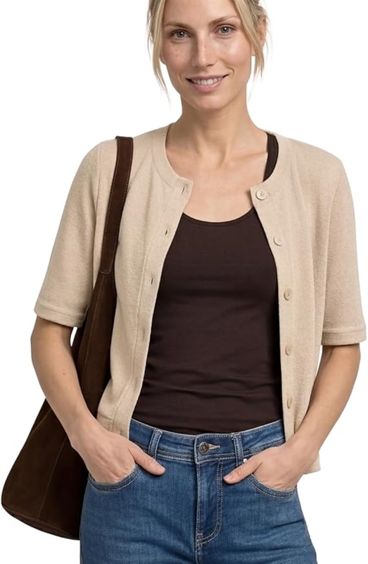 SOL_knit look short jacket