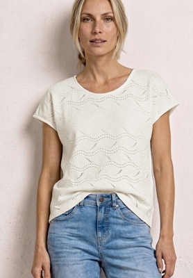 SOL_summer lace-mix shirt