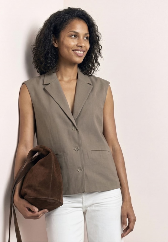 Vest A-Line Rever Pocket Twill