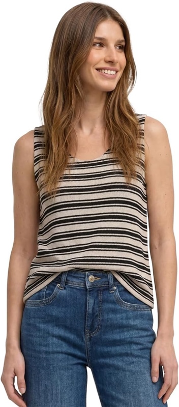 knit look stripe top
