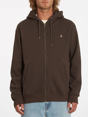 SNGL STN ZIP FLEECE DBR