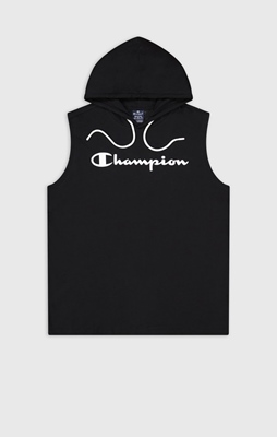 Hooded Sleeveless T-Shirt Black