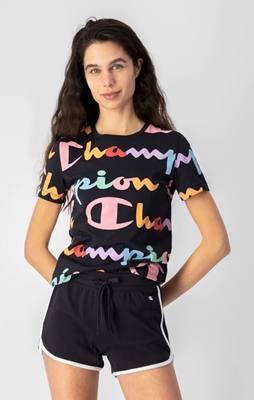 Crewneck T-Shirt Black/Allover