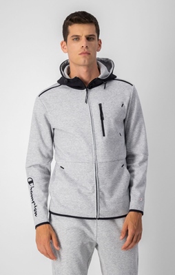 Hooded Full Zip Sweatshirt Grey