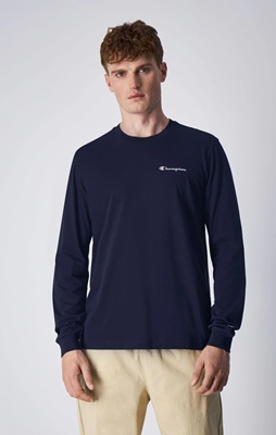 Crewneck Long Sleeve T-Shirt Navy