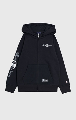 Hooded Full Zip Sweatshirt Black