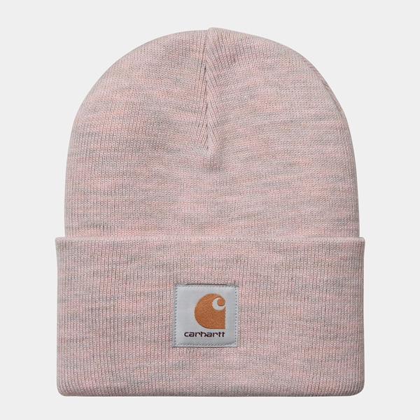 Acrylic Watch Hat Pink Heather