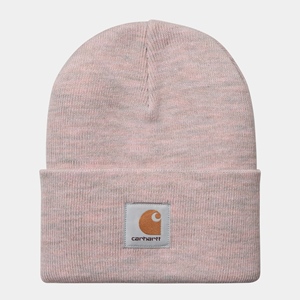 Acrylic Watch Hat Pink Heather
