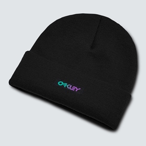 B1b Gradient Patch Beanie Blackout