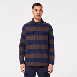 Bear Cozy Flannel Blue/Brown Stripes