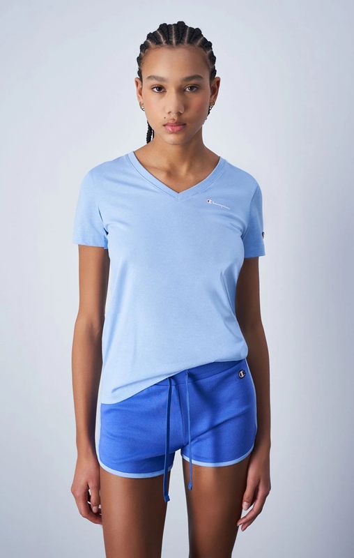 V Neck T-Shirt Blue