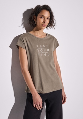 partprint shirt w.cap sleeve