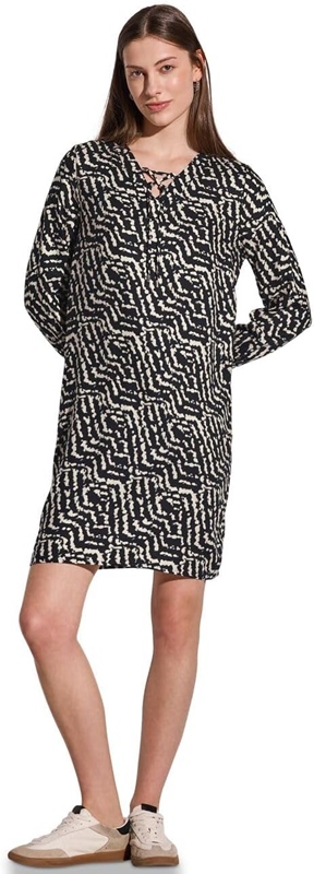 Lacing Tunic Dress_AOP