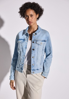 QR Denim-Jacket,bleach wash
