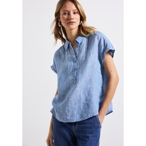 SOL_Striped shirtcollarblouse
