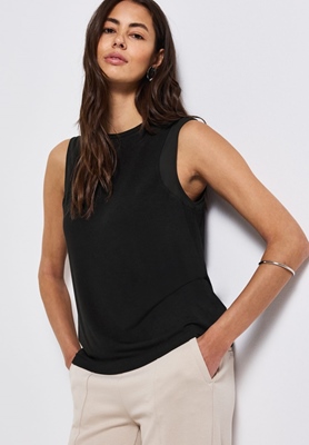 LTD QR jersey top w.chiffon sh