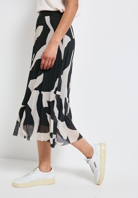 Mesh Plissée Skirt_print