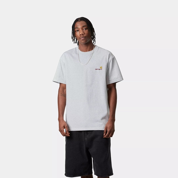 American Script T-Shirt Ash Heather