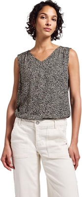 V-neck blouse w smok detail