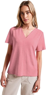linen look v-neck shirt