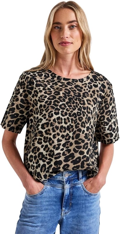 Linen shirtblouse w gathered h