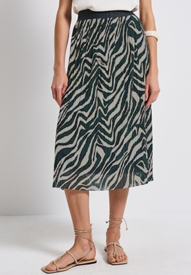 Midi skirt Mesh Plissée_AOP