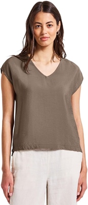 EOS_V-Neck Top w. Dropped Shou