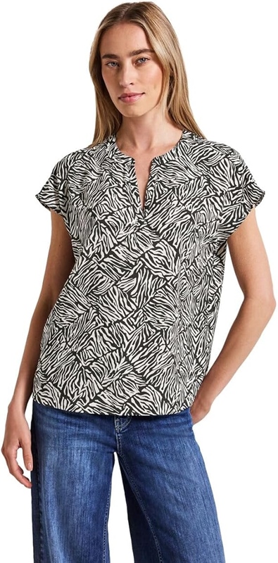 LTD QR Shirtblouse w splitneck