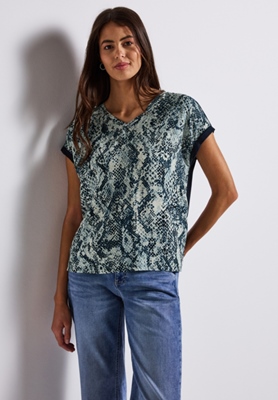 LTD QR printed mat-mix v-neck