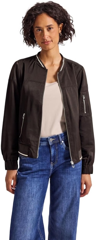 Satin Bomber Blouson Jkt w. Co