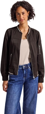 Satin Bomber Blouson Jkt w. Co
