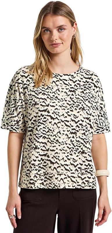 soft printed batwing shirt