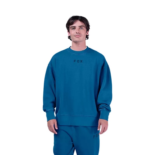 Wordmark Oversized Fleece Crew Blue