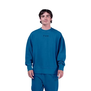 Wordmark Oversized Fleece Crew Blue
