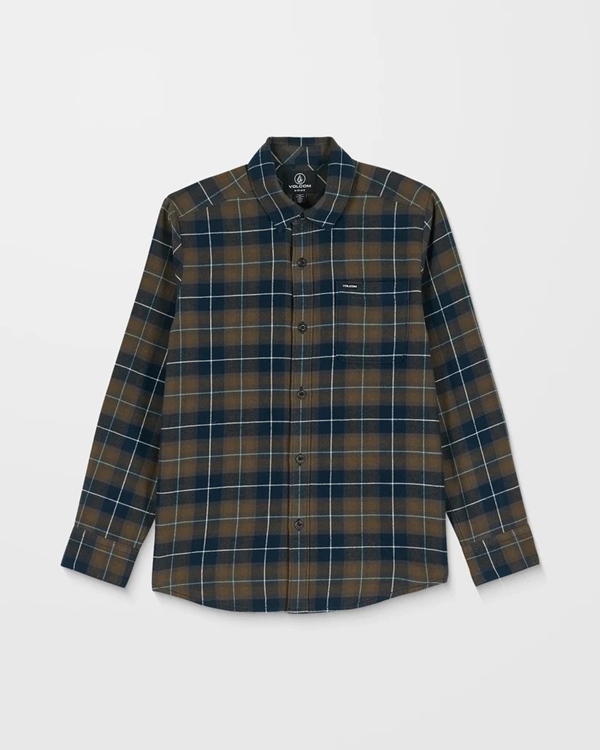 Caden Plaid LS Navy