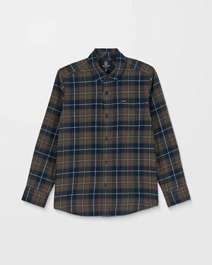 Caden Plaid LS Navy