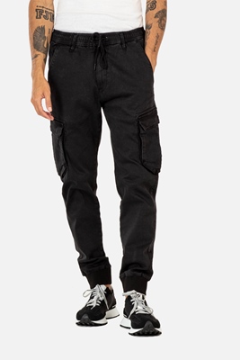 REFLEX RIB CARGO BLACK DENIM